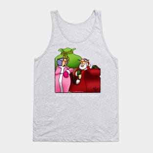 Funny Spectickles Christmas Wine Cartoon Tank Top